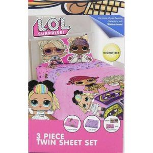 L.O.L‎ Surprise 3 Piece Microfiber Twin Sheet Set-